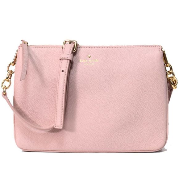 Kate Spade Diagonal Leather Pink Shoulder Bag - Picture 1 of 4